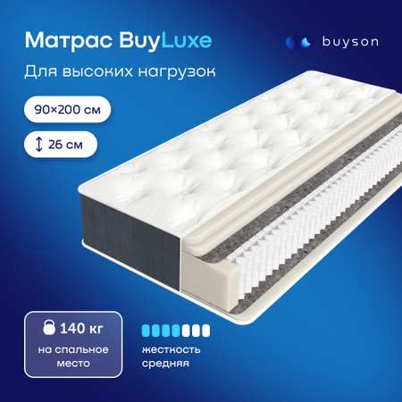 Матрас buyson BuyLuxe независимые пружины 200х90 см