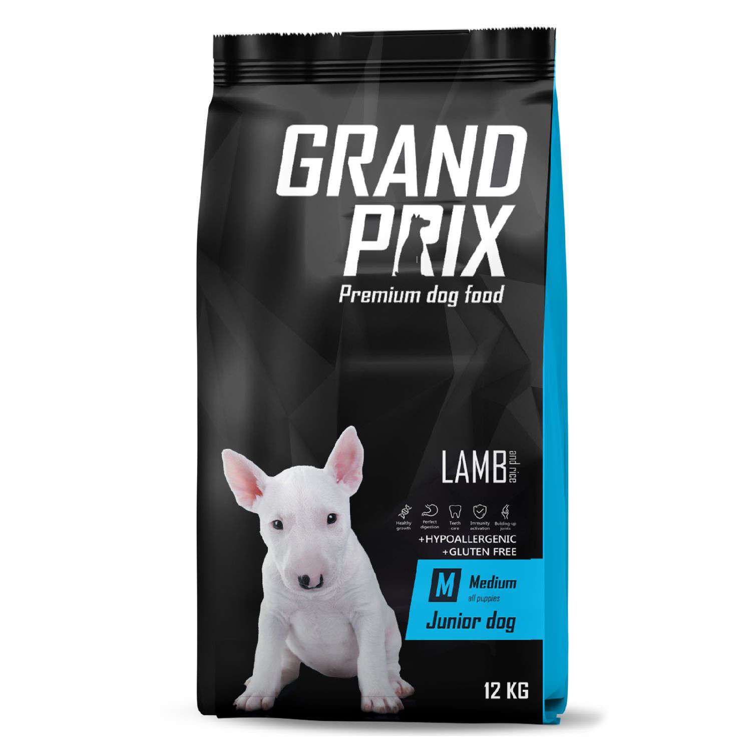 Корм для щенков Grand Prix Medium Junior ягненок 12кг - фото 1