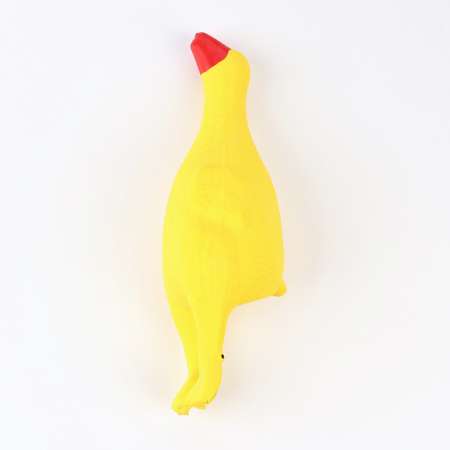 Игрушка Пижон пищащая для собак из латекса «Гусь» 19 см жёлтая