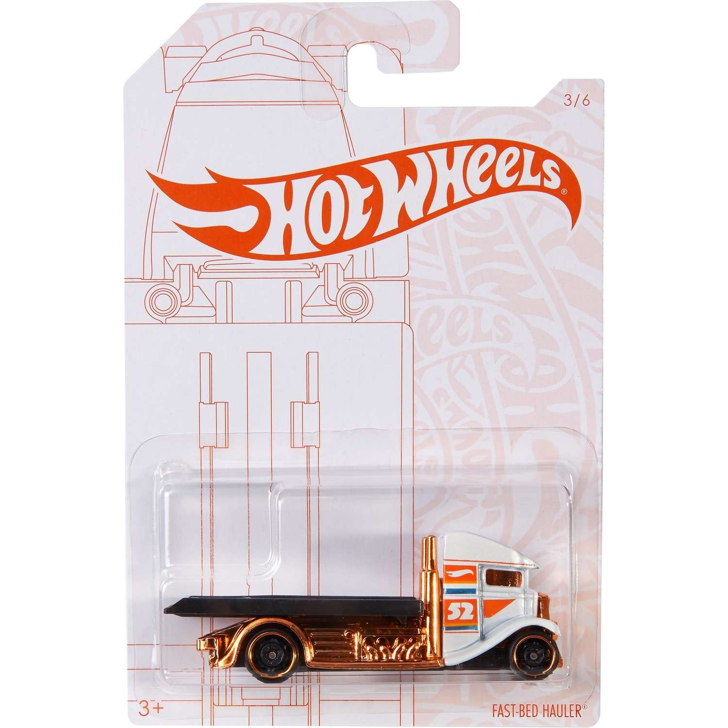 Машинка Hot Wheels Перламутр и хром Фастбед Хаулер премиальная GJW50 GJW48 - фото 2