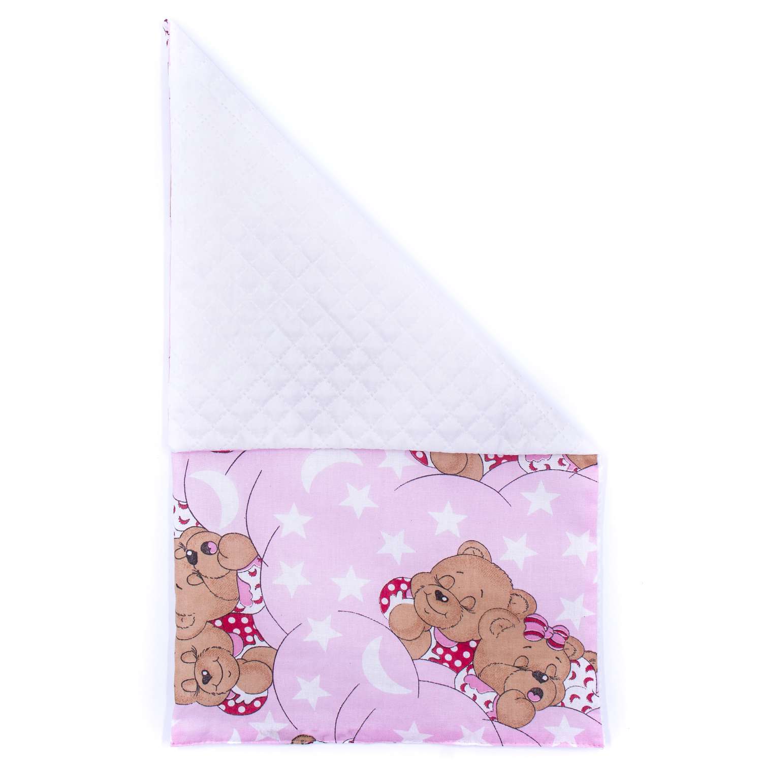 Комплект для пупса Модница 43-48 см: одеяло в пододеяльнике подушка и матрасик 6109 розовый-бежевый 6109розовый-бежевый - фото 5