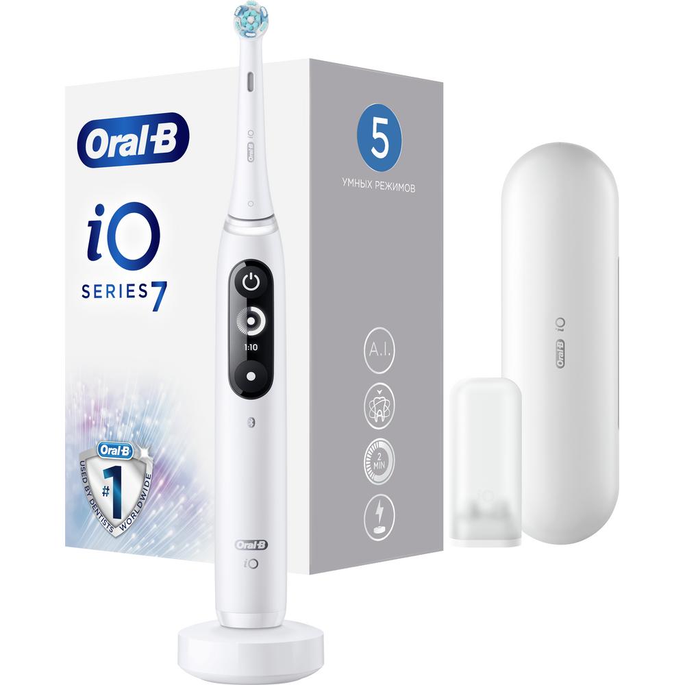 Электрическая зубная щетка ORAL-B iO 7 White Alabaster - фото 1