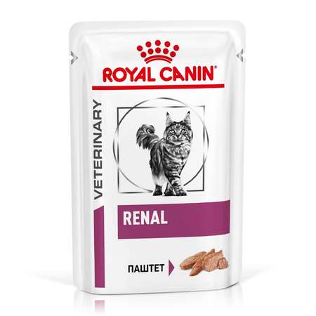 Корм для кошек ROYAL CANIN Renal при лечении почек паштет консервированный 0.085кг