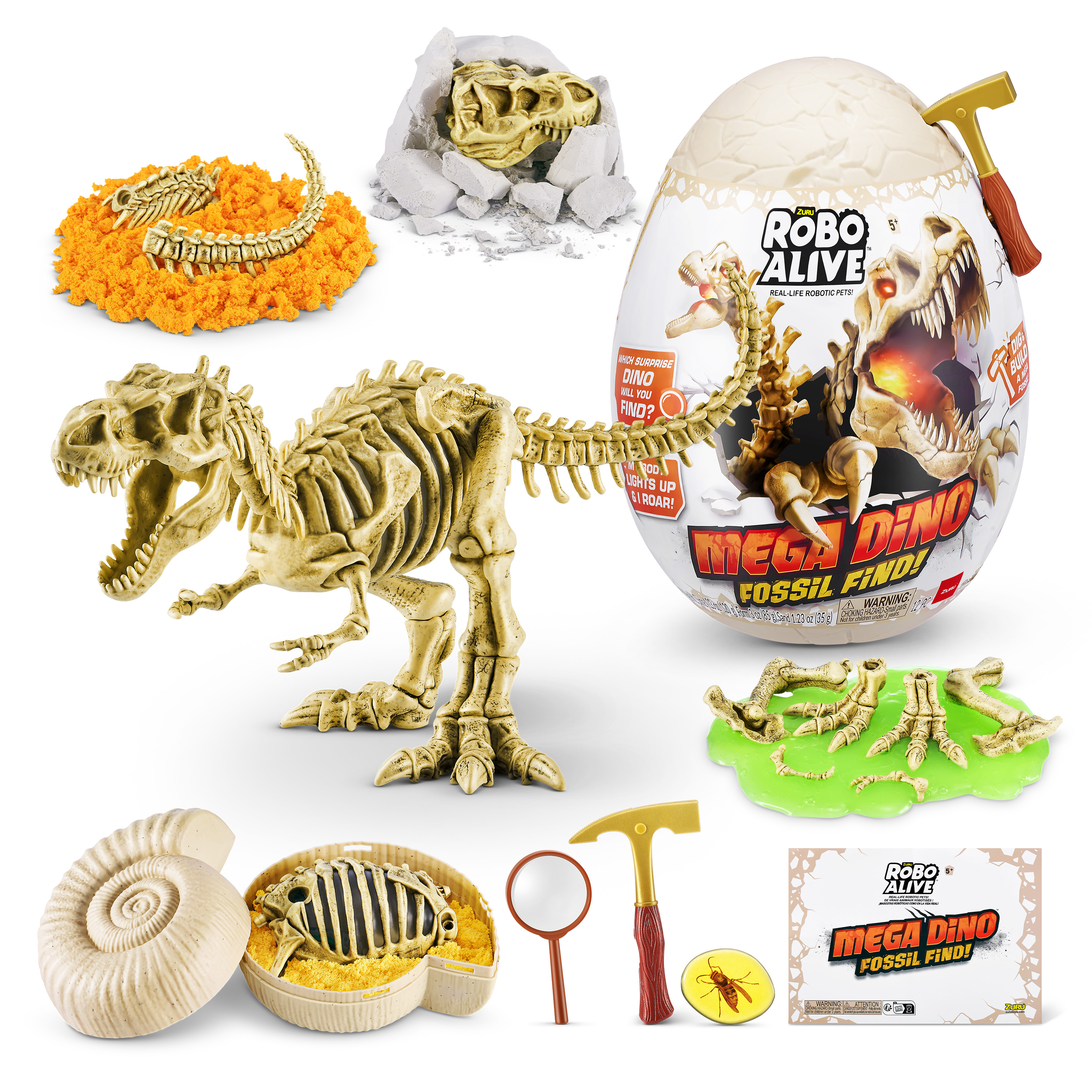 Набор игровой Zuru Robo Alive Mega Dino Fossil Find Яйцо в непрозрачной упаковке (Сюрприз) 71102 - фото 14