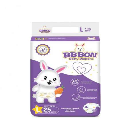 Подгузники детские BB BON Baby Diapers L 9-14 кг