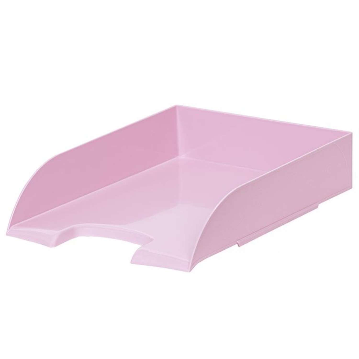 Лоток Attache для бумаг Selection Flamingo прозрачный розовый 1 шт - фото 1