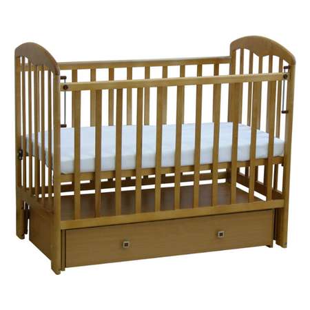 Детская кроватка Фея прямоугольная, универсальный маятник (коричневый)