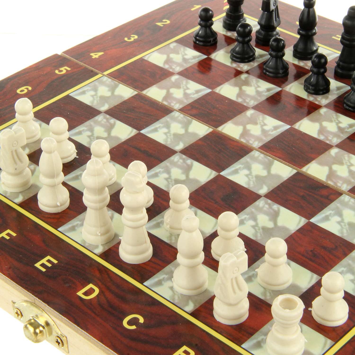 Настольная игра Veld Co 3в1 шашки шахматы нарды - фото 8