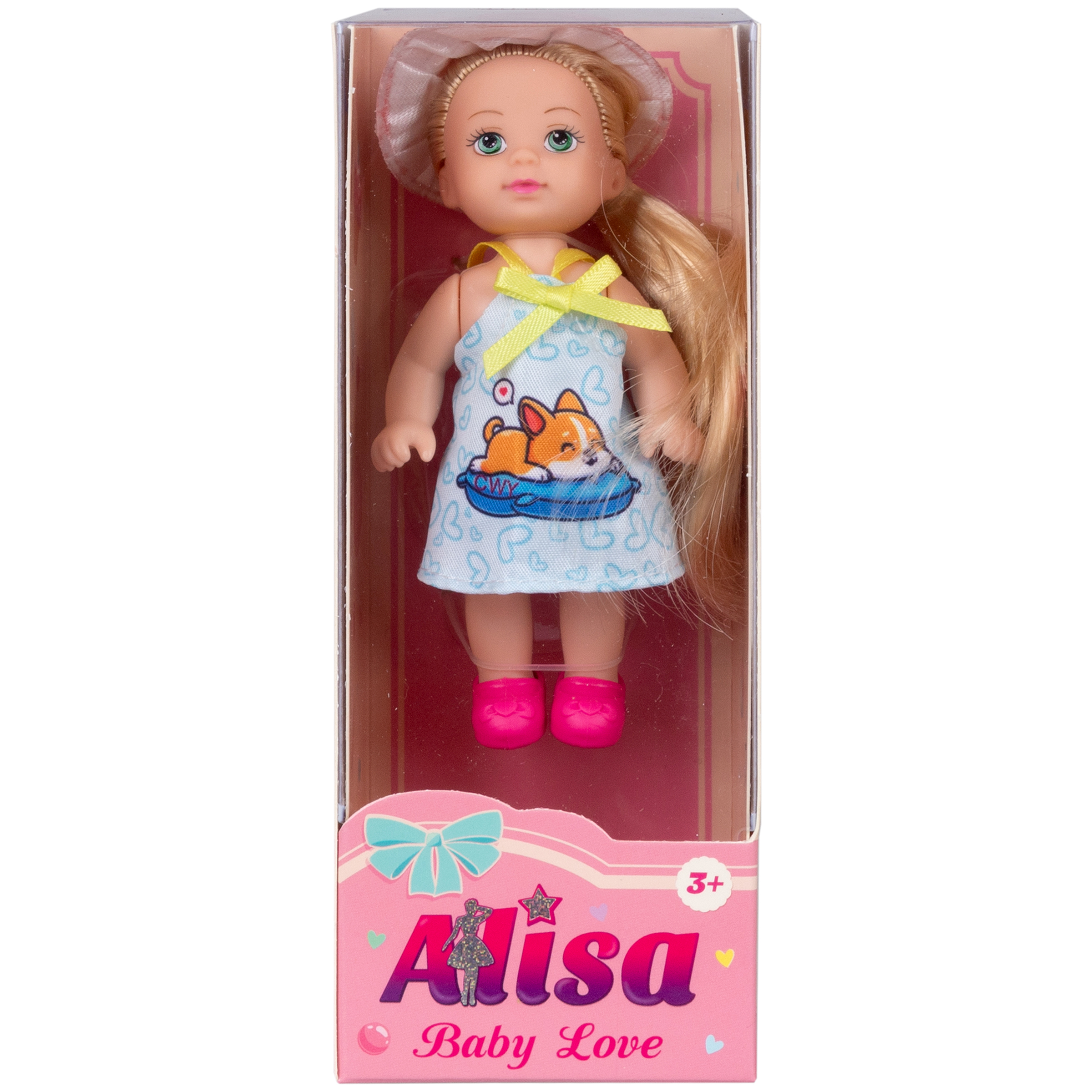 Кукла для девочки 1TOY Alisa baby love малышка мини в летней одежде в голубом платье 12 см Т25194-4 - фото 2