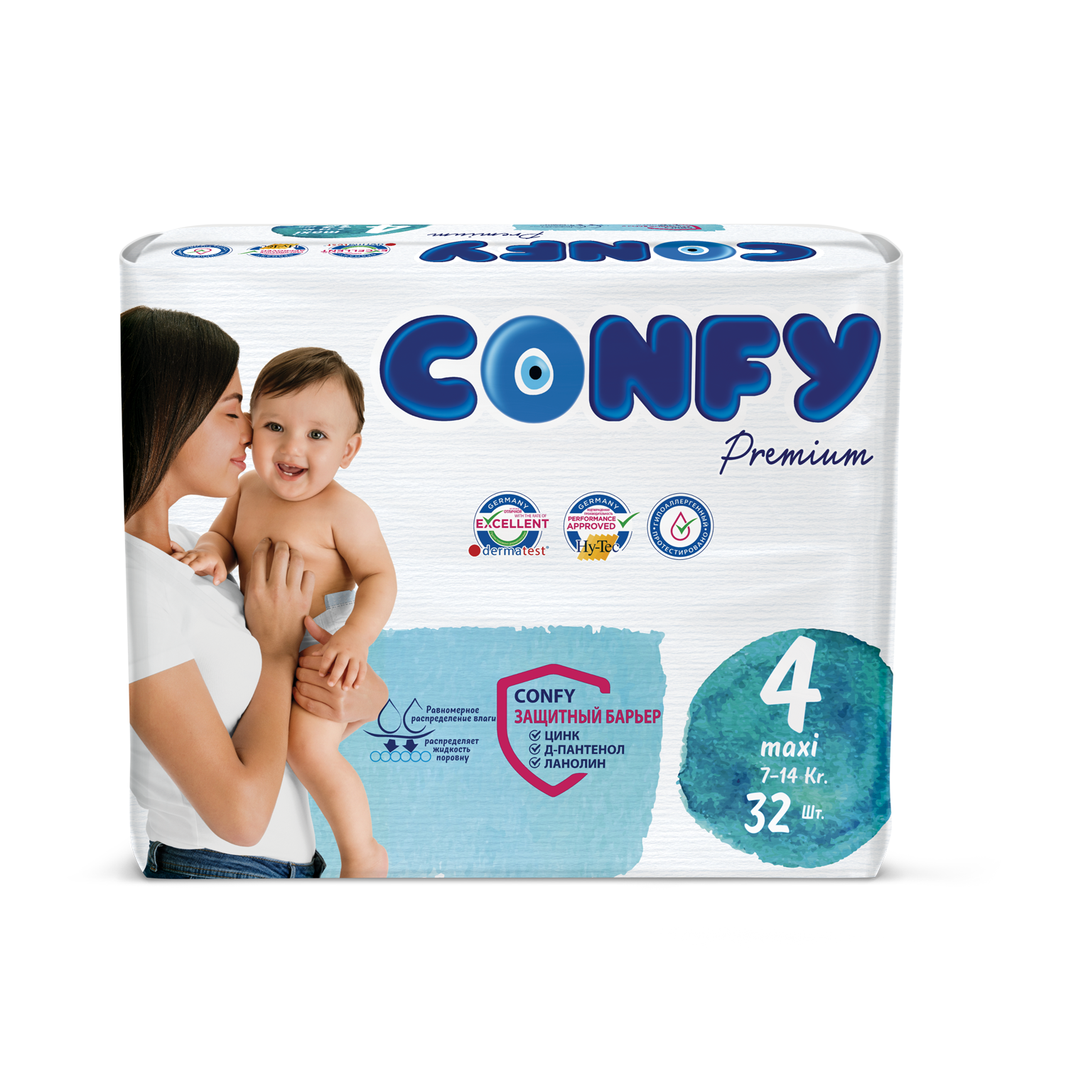 Подгузники CONFY Premium 32 шт. 4 - фото 1