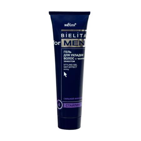 Гель для укладки волос БЕЛИТА bielita for men с мокрым эффектом сильной фиксации 100 мл