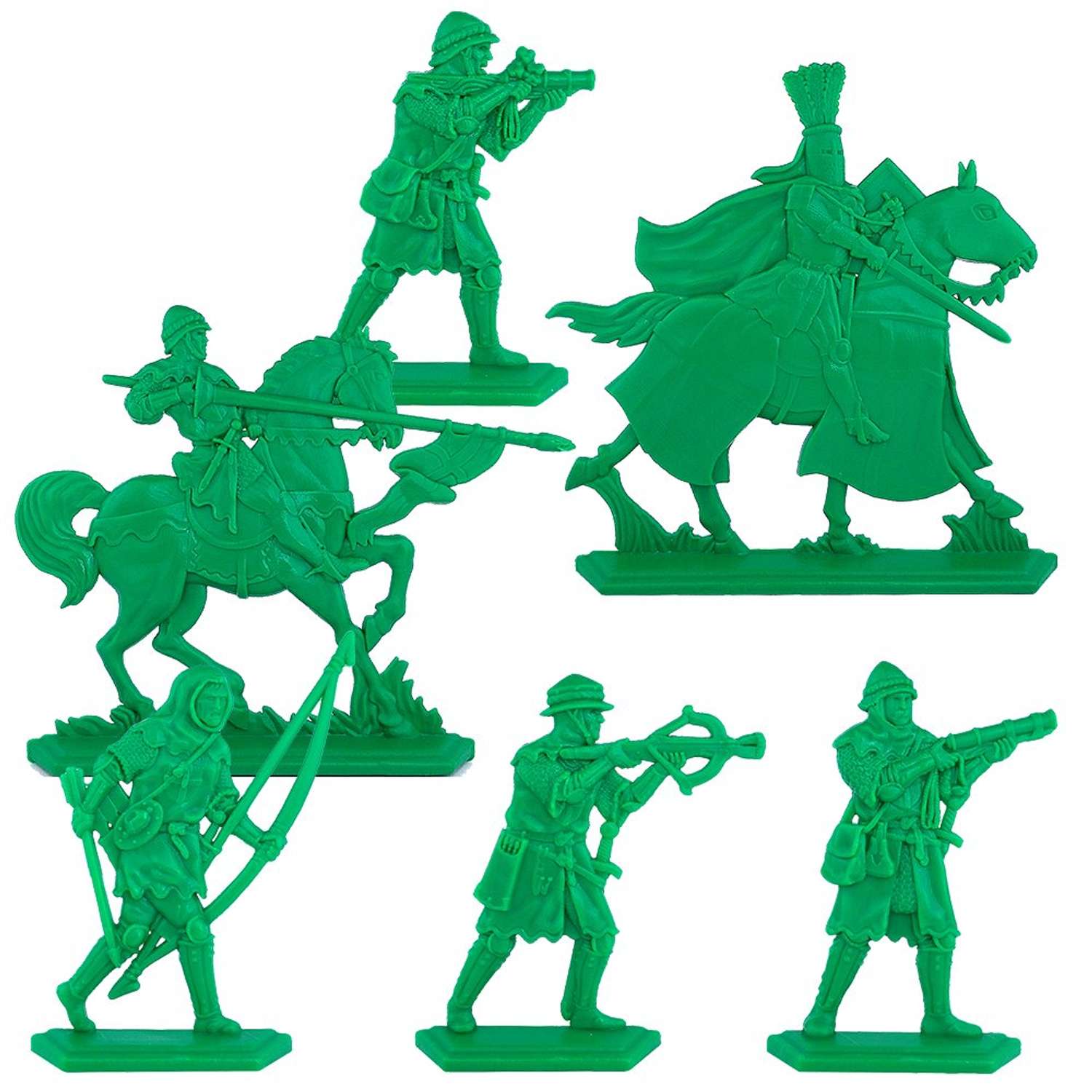 Набор солдатиков Воины и Битвы Барон Аделин и его люди цвет зеленый - фото 1