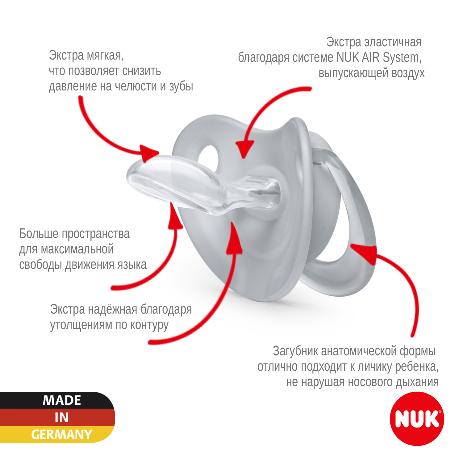 Пустышка Nuk Trendline Дисней Медвежонок Винни Ушастик 10736628 - фото 3