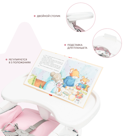 Стульчик для кормления Babyton Pretty Friends Pink классический