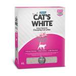 Наполнитель для кошек Cats White Box комкующийся с ароматом детской присыпки 6л