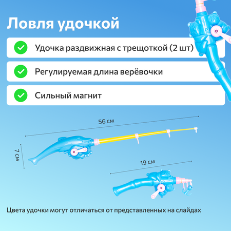 Рыбалка магнитная с бассейном FULLBUY голубая