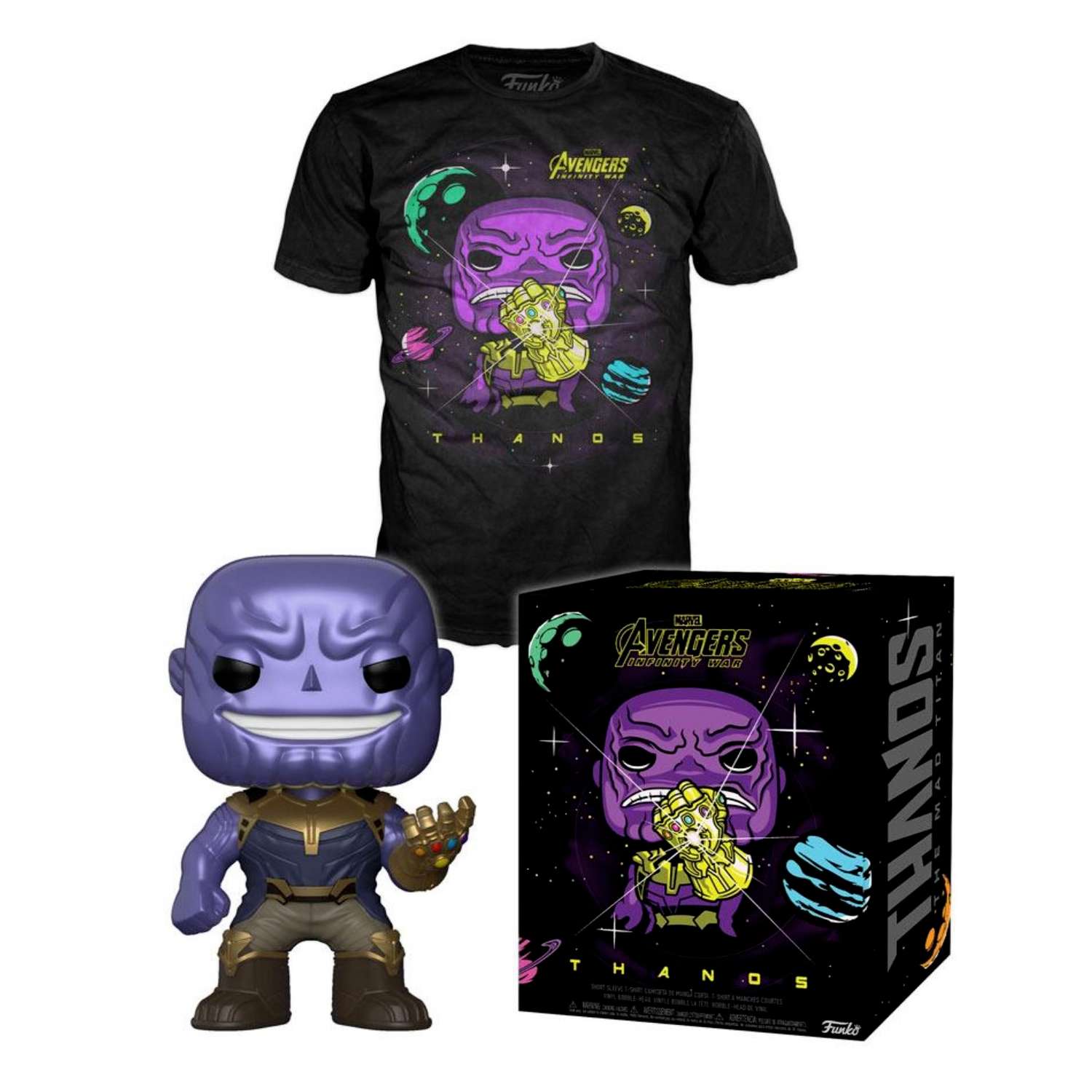 Набор фигурка+футболка Funko POP and Tee: Infinity War: Thanos размер-L - фото 2