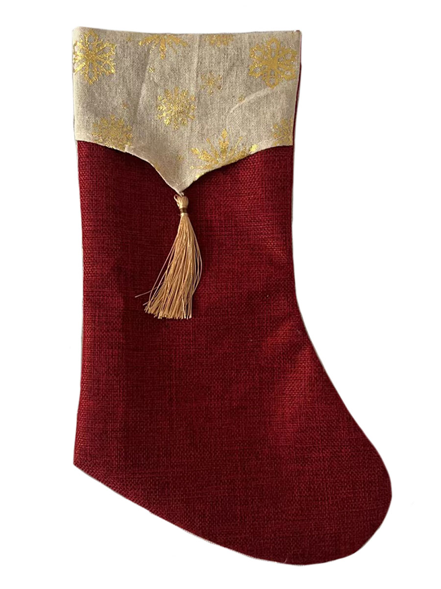 Новогоднее украшение носок Magic Time красный - фото 1