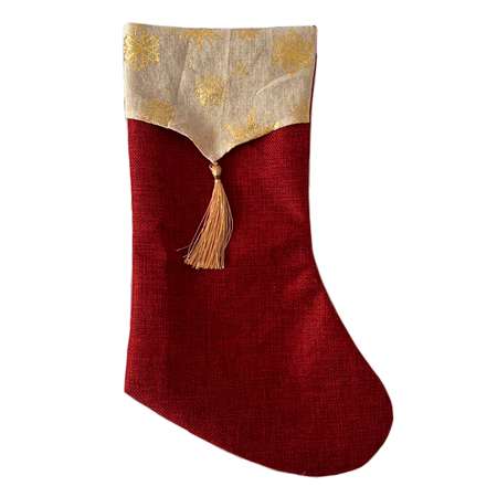 Новогоднее украшение носок Magic Time красный