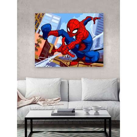 Картина по номерам ARTOP Набор для творчества холст на подрамнике 40х50 см Человек-паук на задании
