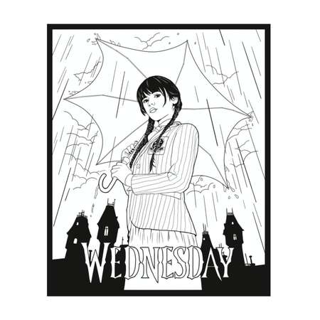 Книга Wednesday Раскраска