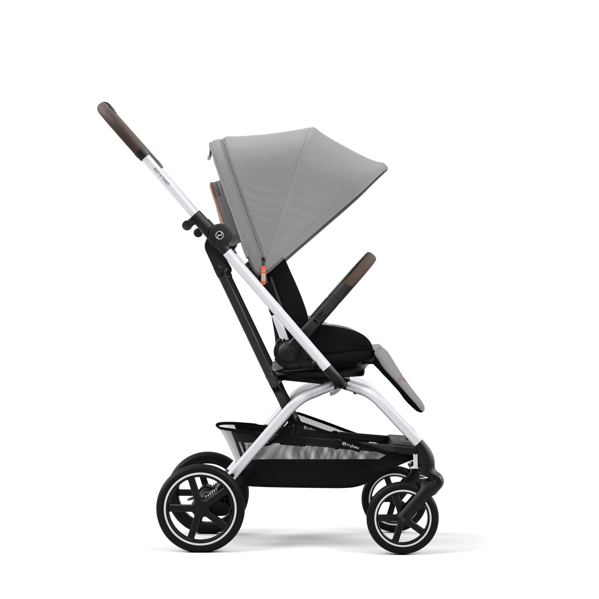 Коляская детская Cybex Eezy S Twist+ 2 BLK Lava Grey с дождевиком и бампером - фото 3