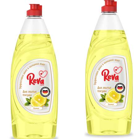 Средство для мытья посуды Reva Care Dishwash с ароматом Лимона 2 упаковки по 650 мл