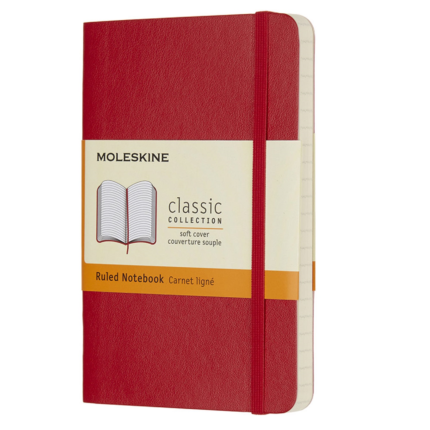 Блокнот MOLESKINE Classic 9x14см Линия Красный 430919 - фото 1