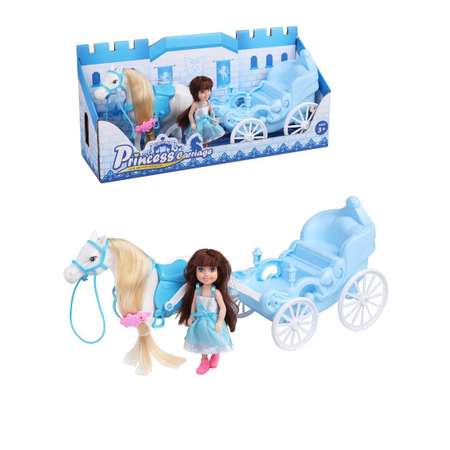 Игровой набор Экипаж Наша Игрушка Кукла и Карета с лошадью