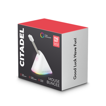 Держатель для провода GLHF Tower Mouse Bungee White RGB 8 сменных колпачков