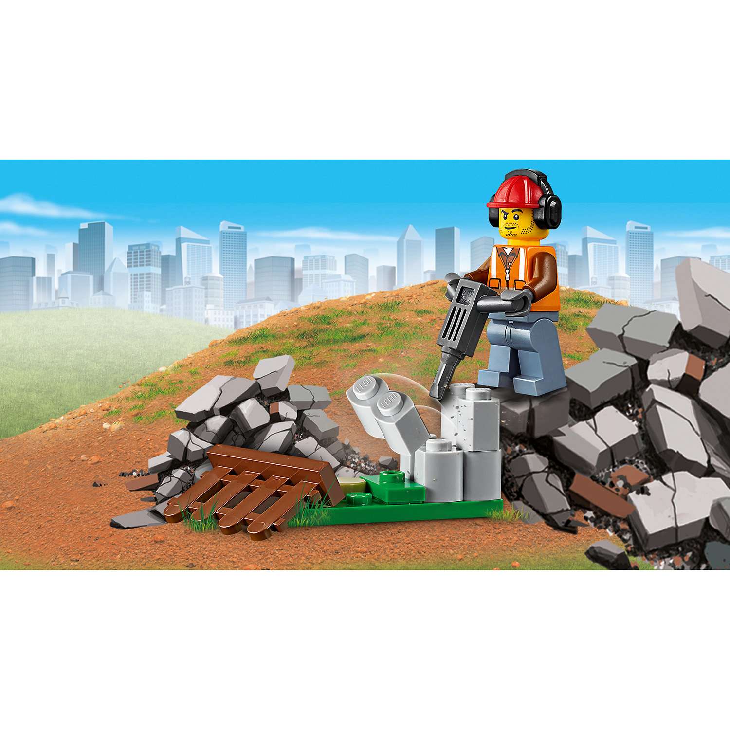 Конструктор LEGO City Great Vehicles Строительный погрузчик 60219 - фото 9