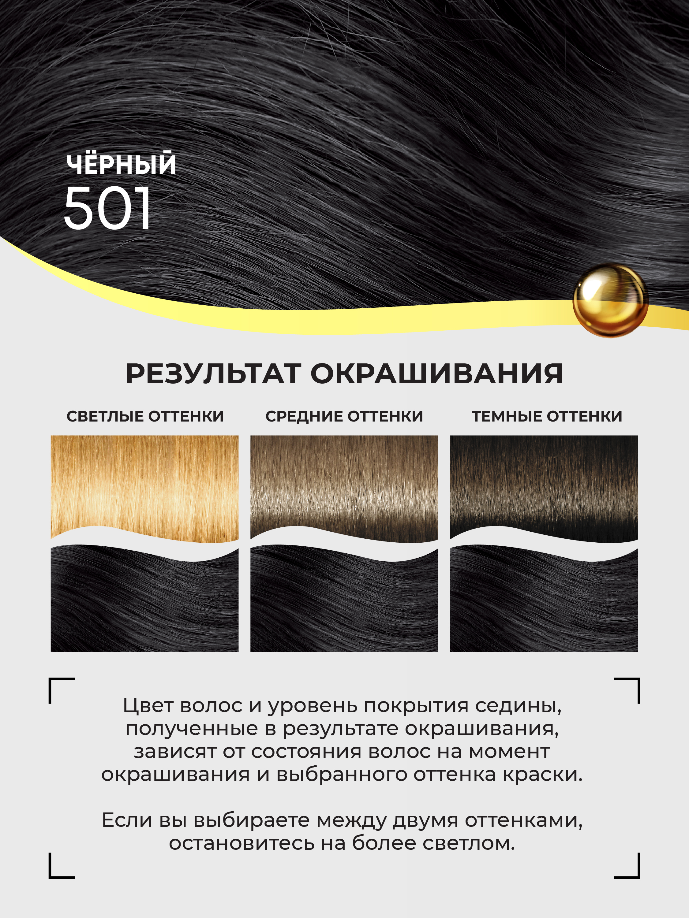 Краска для волос FARA стойкая Classic Gold 501 черный 2.0 - фото 4