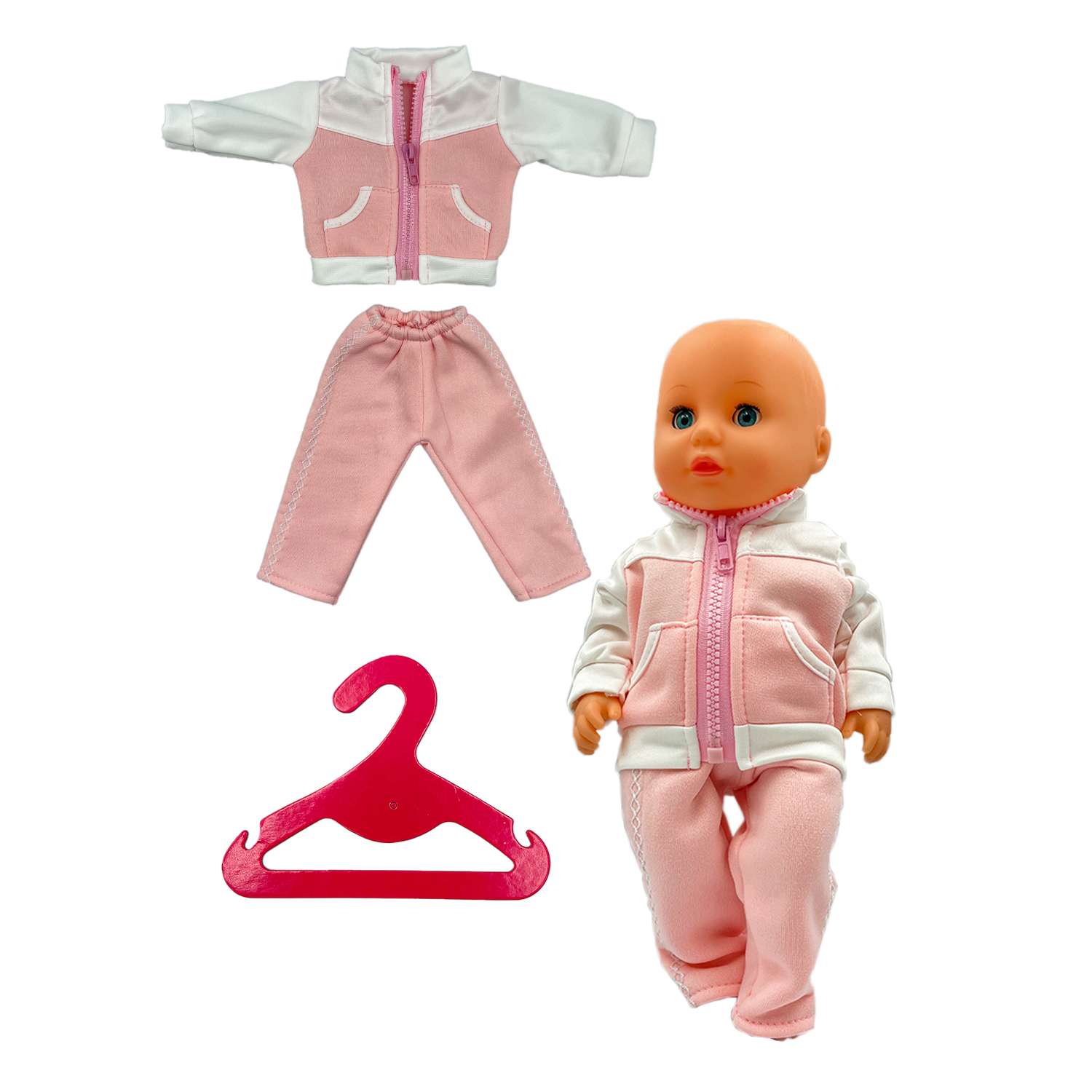 Одежда для пупса SHARKTOYS для кукол 38-43 см куртка и штаны розовый 33800017 - фото 3