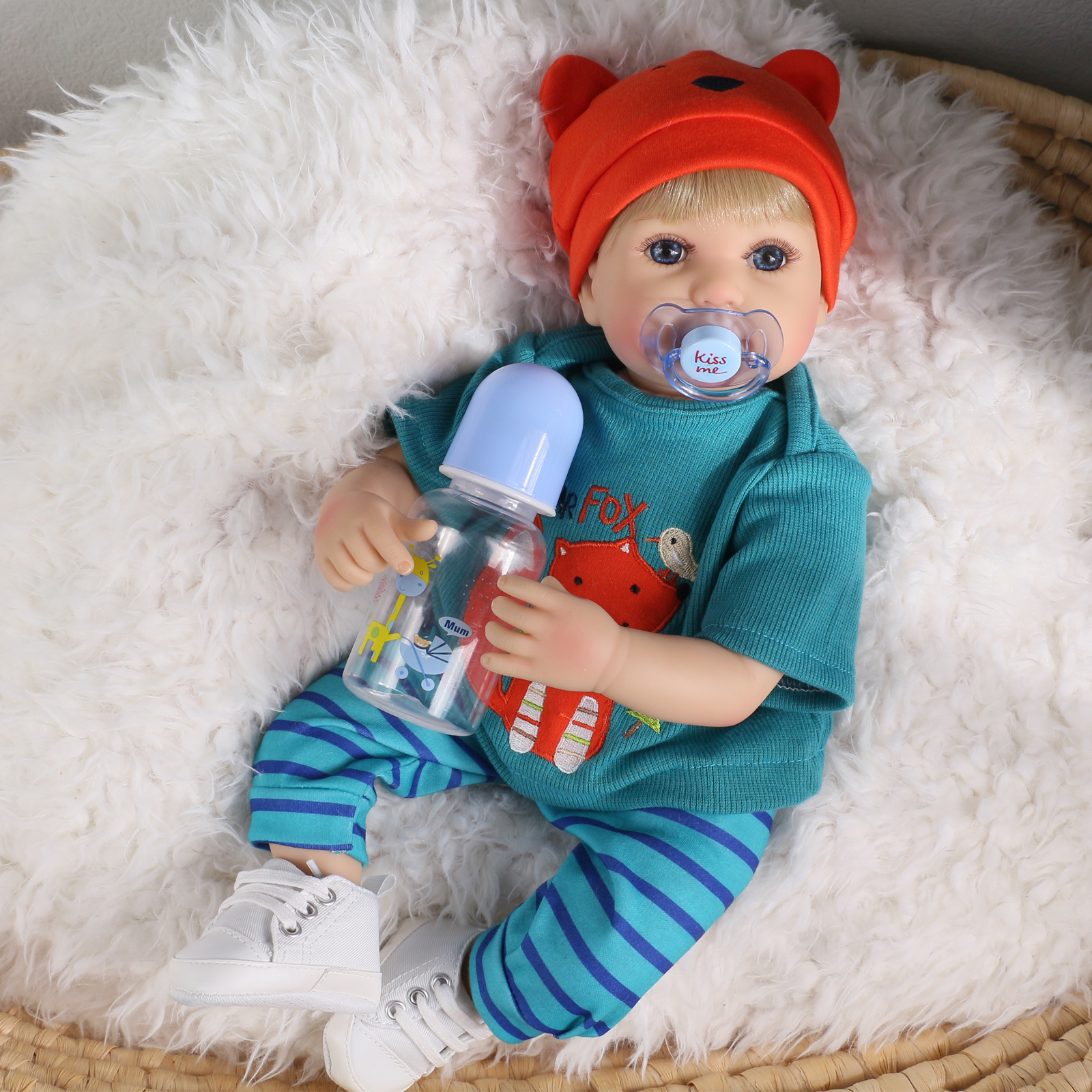 Кукла Реборн QA BABY Мишель мальчик большой пупс набор игрушки для девочки 42 см 45001 - фото 7