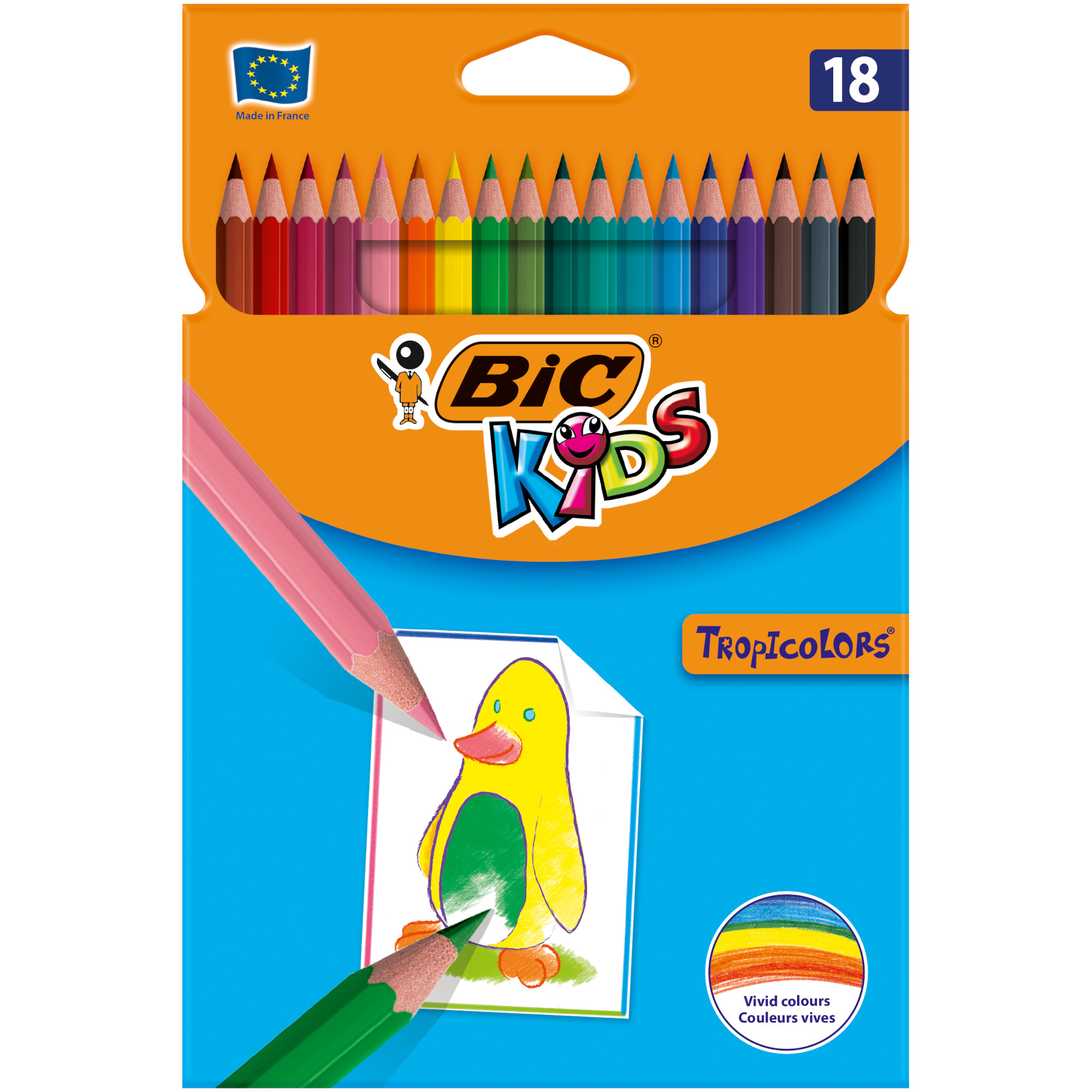 Карандаши цветные BIC Тропикулер 18цветов 937572 - фото 8