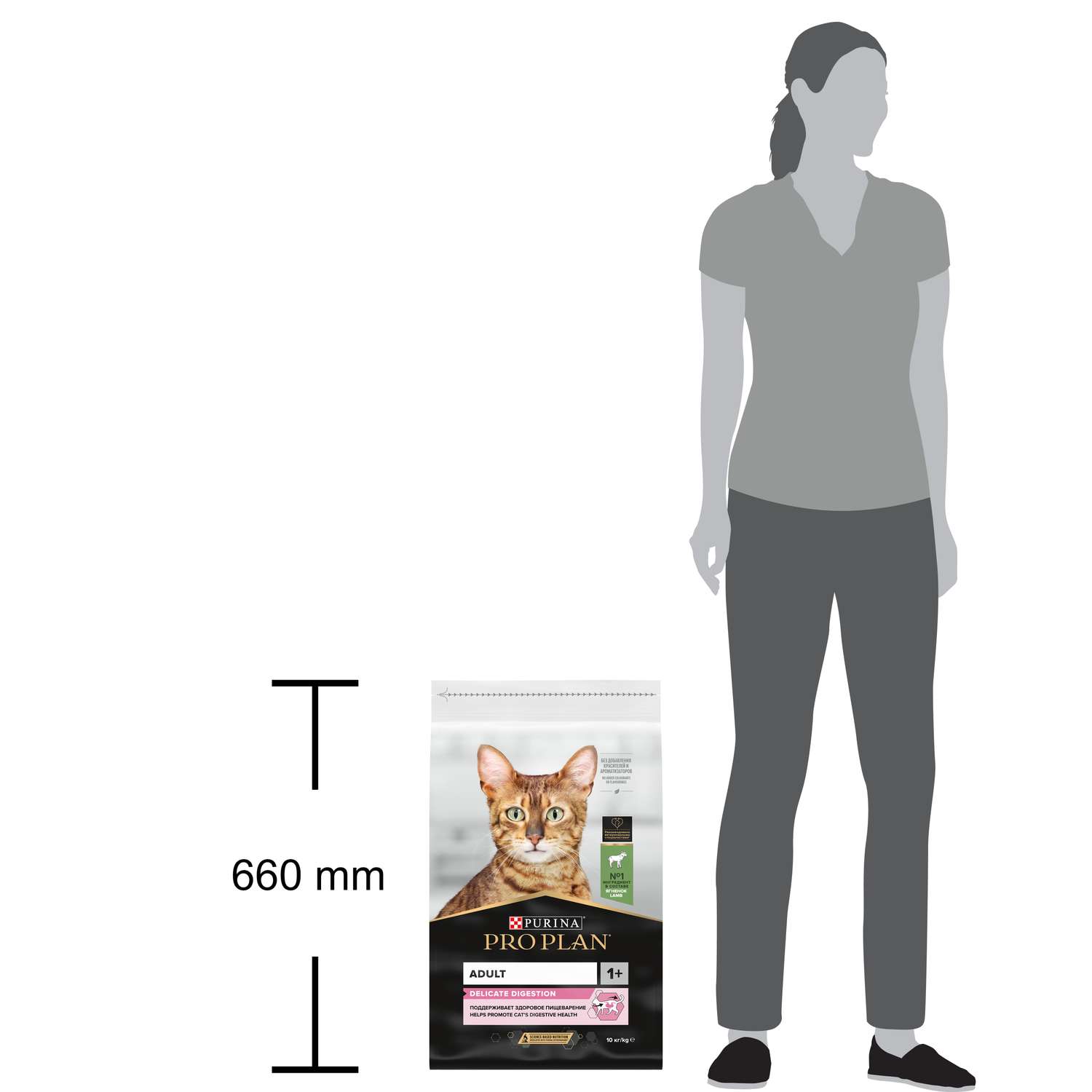 Корм сухой для кошек PRO PLAN 10кг с ягненком при чувствительном пищеварении - фото 10