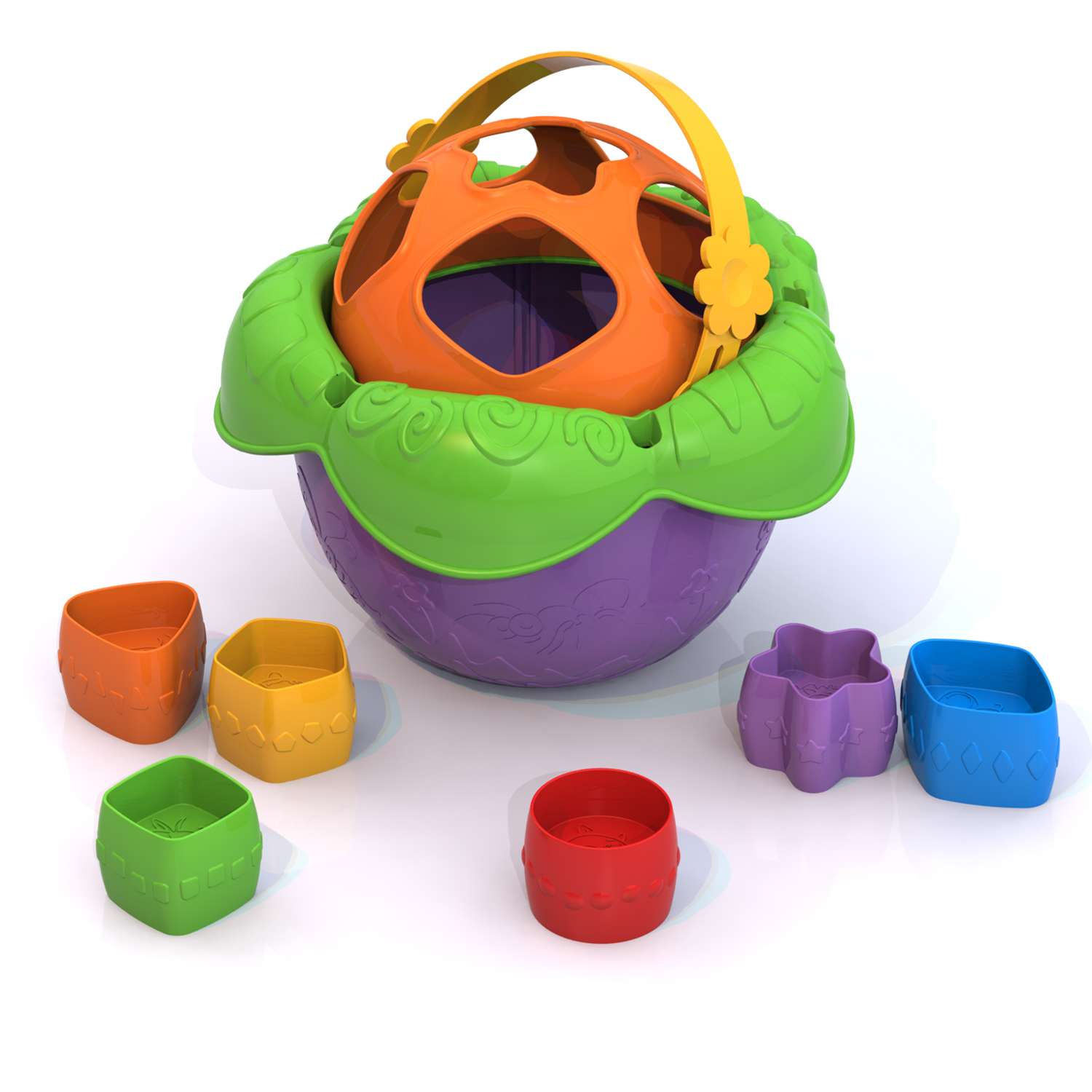 Дидактическая игрушка Нордпласт Ведро Цветочек в ассортименте - фото 1
