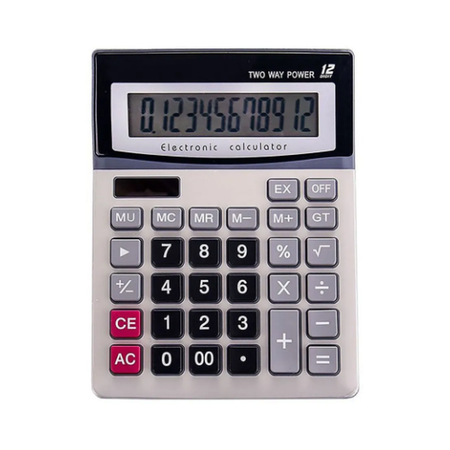 Настольный калькулятор Ripoma 12-разрядный с двойным питанием