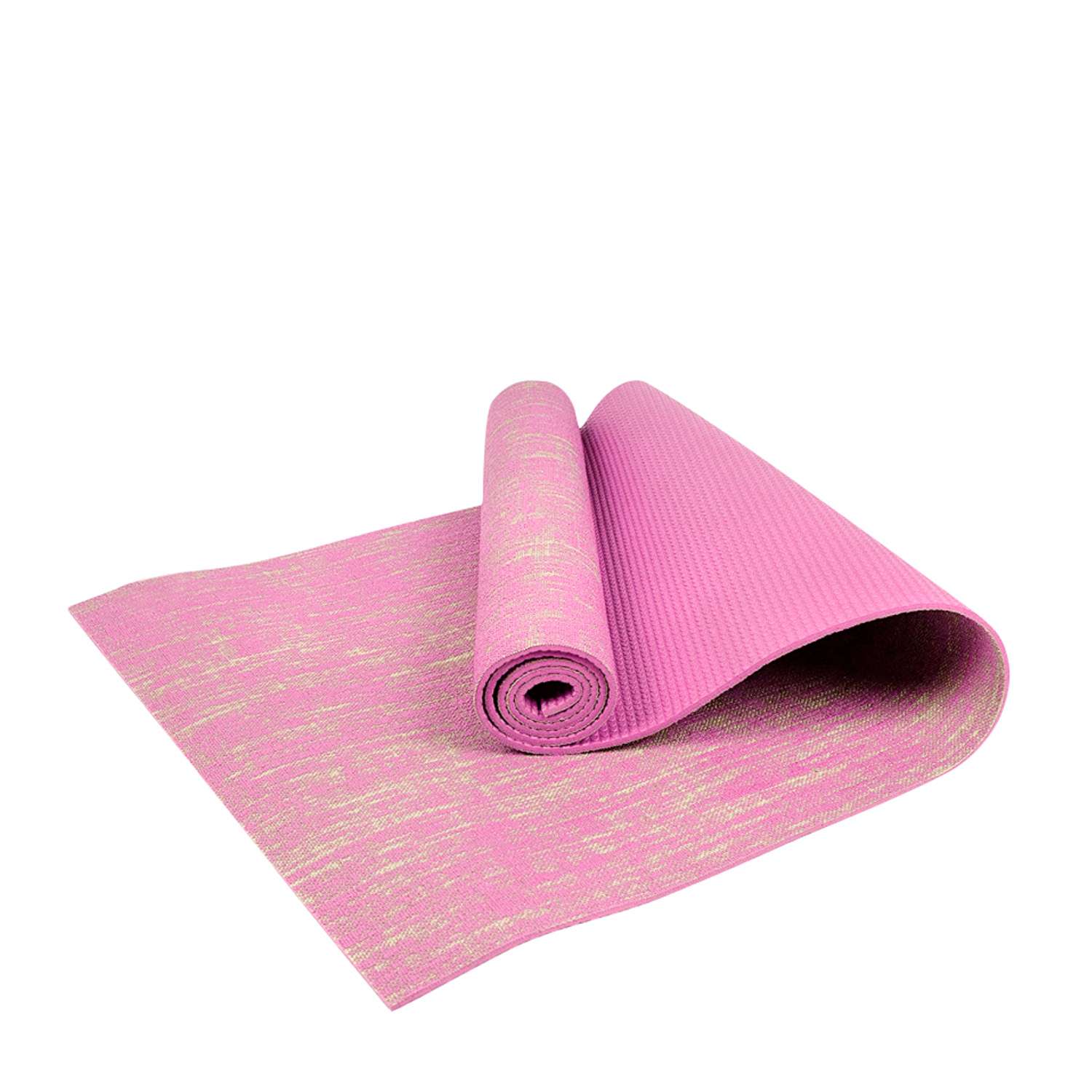 Коврик для йоги и фитнеса Urbanfit джутовый розовый - фото 1