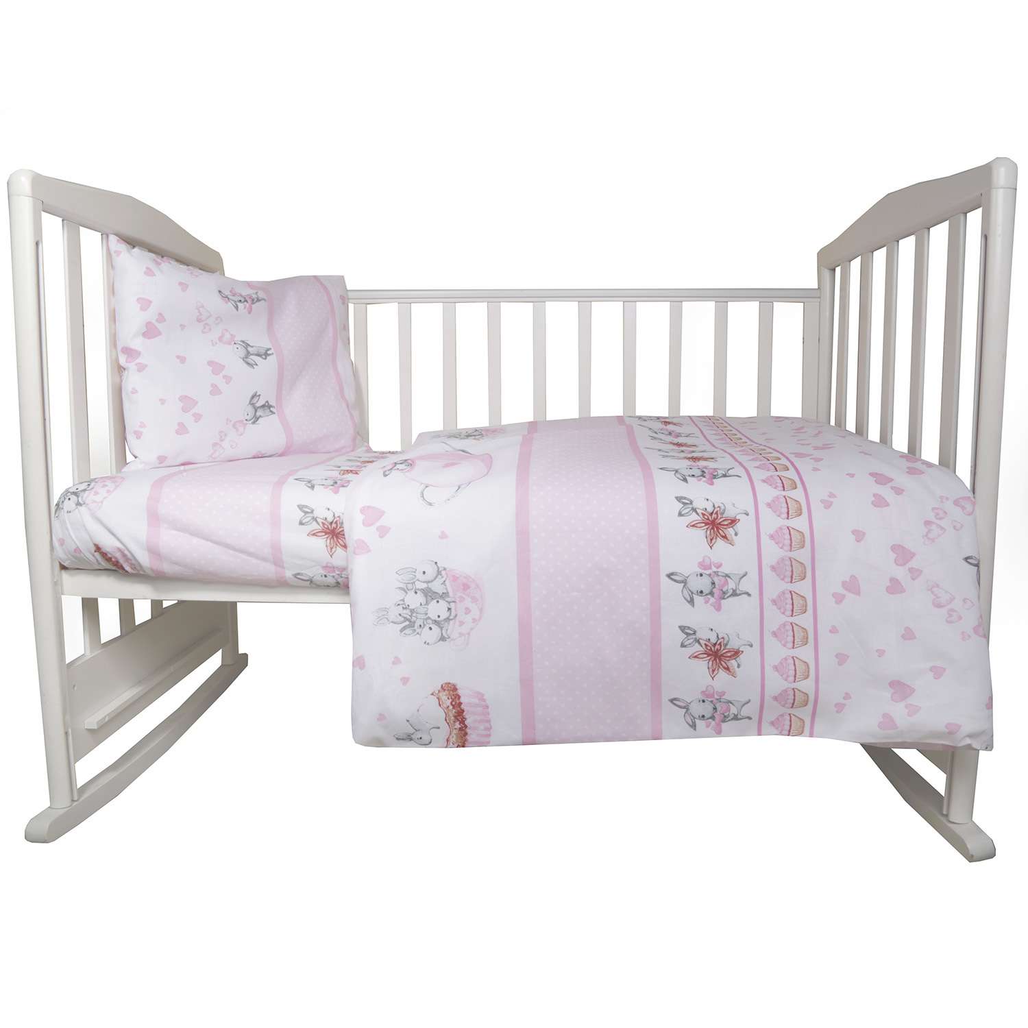 Комплект постельного белья Эдельвейс Чаепитие 3предмета Розовый 10059 - фото 1