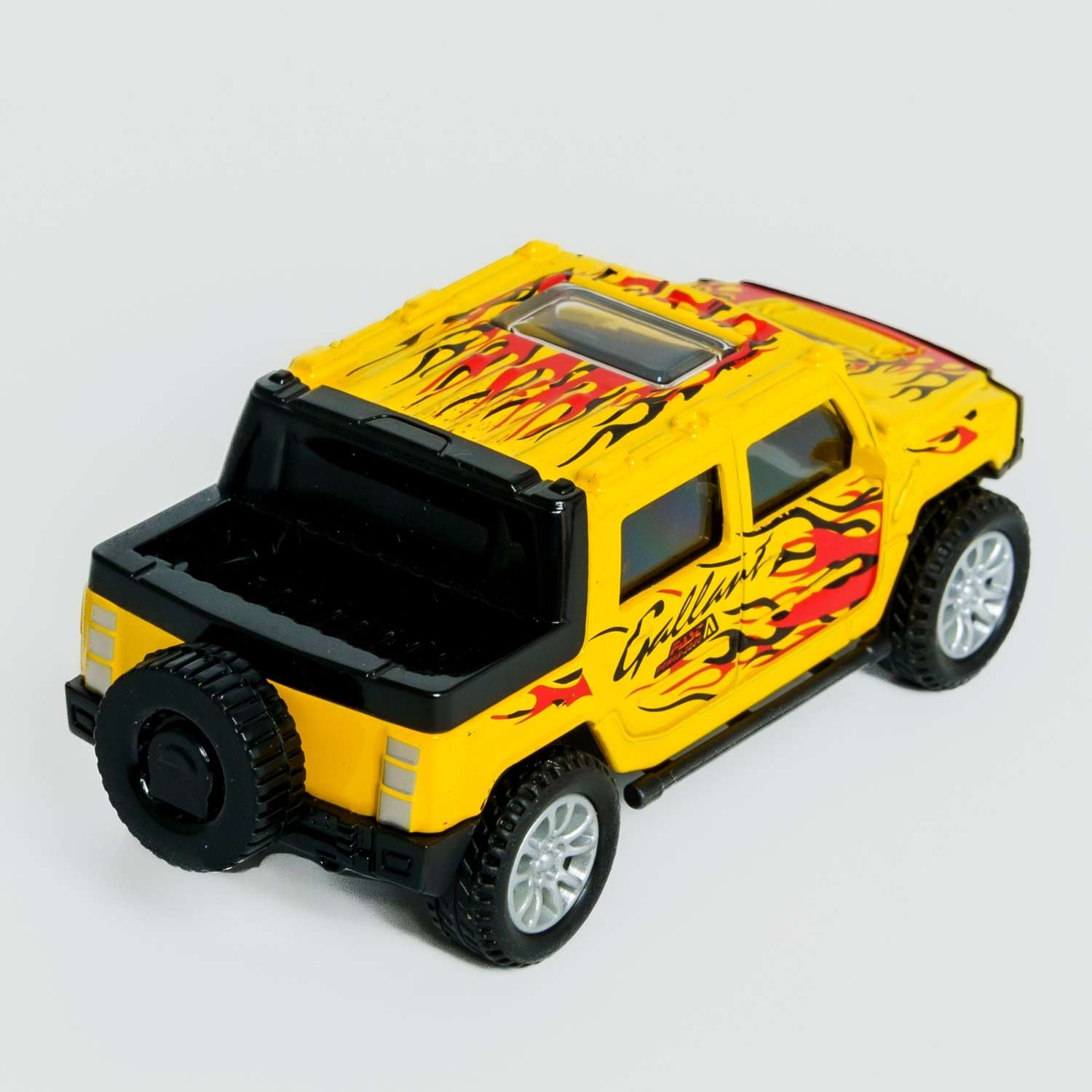 Машинка AUTOGRAND Pickup желтая детская металлическая с инерционным механизмом развивающая крутая 12 см 88545 - фото 6