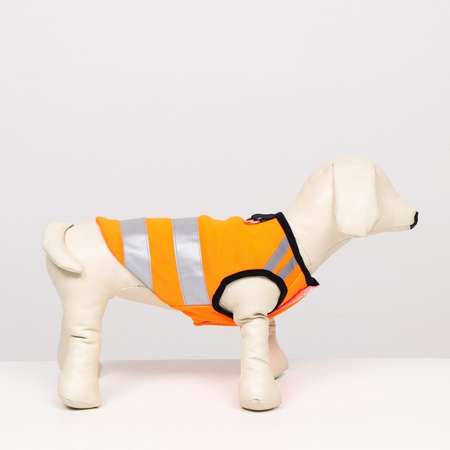 Жилет для собак Sima-Land Светоотражающий размер 18 оранжевый