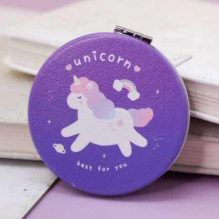 Зеркало карманное iLikeGift Unicorn sky big с увеличением