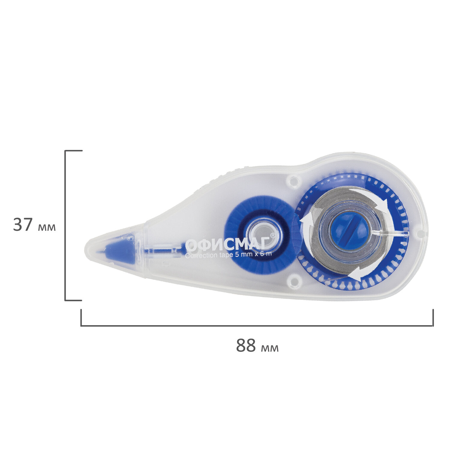 Замазка ленточная ОФИСМАГ канцелярская лента штрих корректор в школу 5 мм х 6 м - фото 5