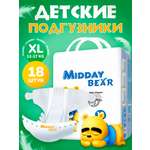 Подгузники MIDDAY BEAR размер XL 18 шт.