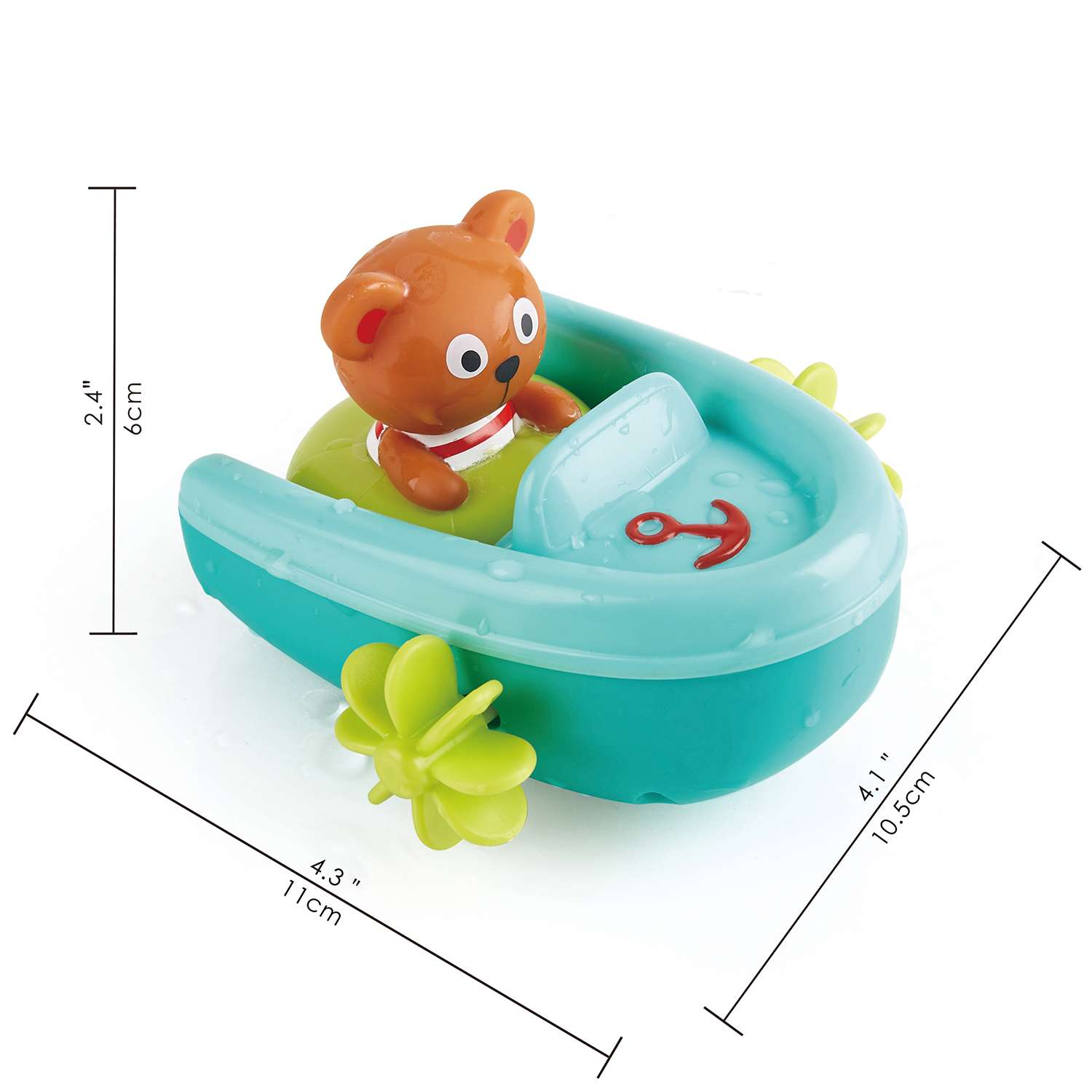 Игрушка для купания HAPE Мишка на тюбинге - фото 4