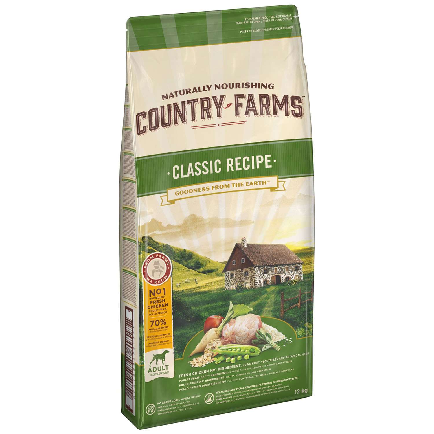 Корм для собак Country Farms Classic Recipe с курицей 12кг - фото 1