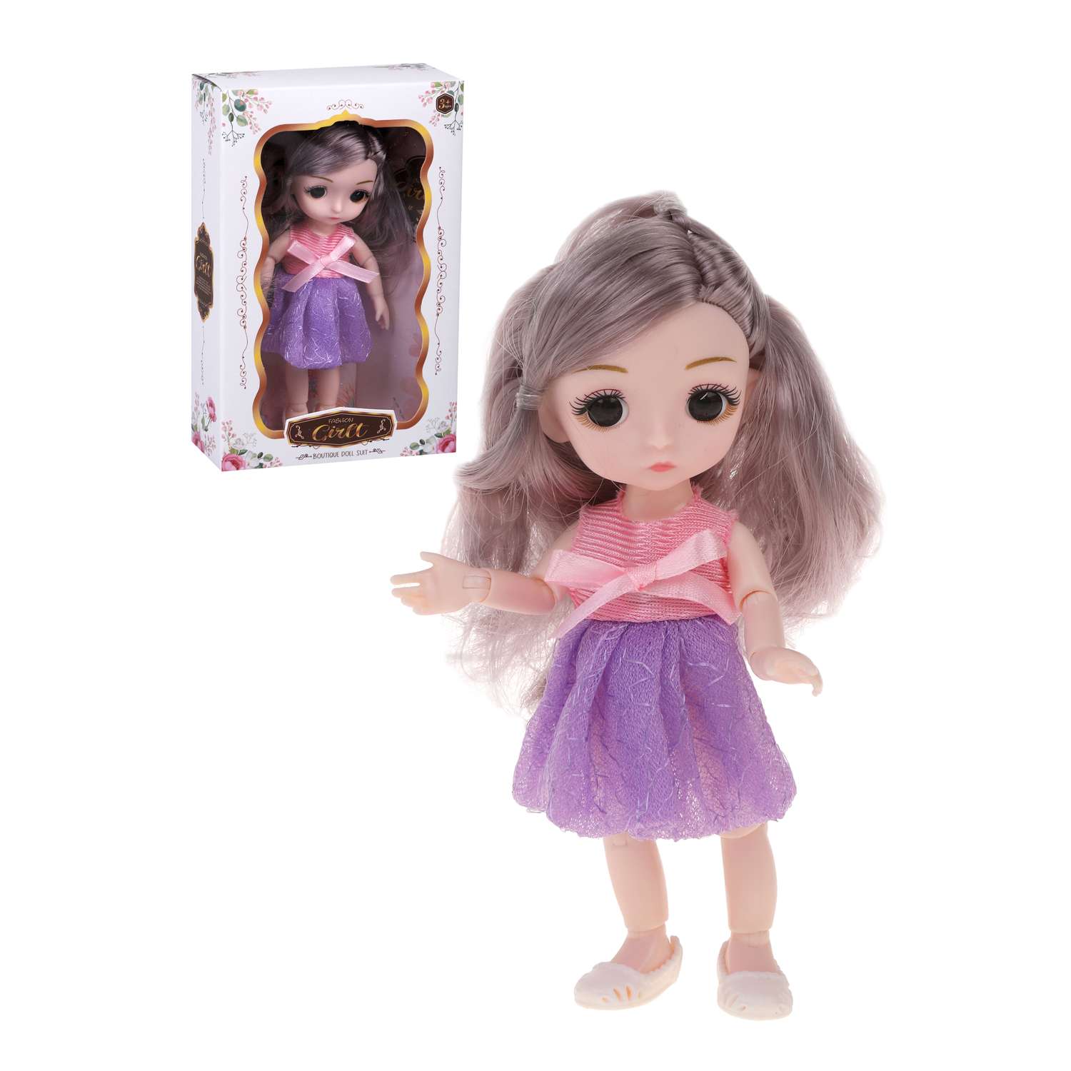 Кукла для девочки Наша Игрушка шарнирная 15 см 803330 - фото 1