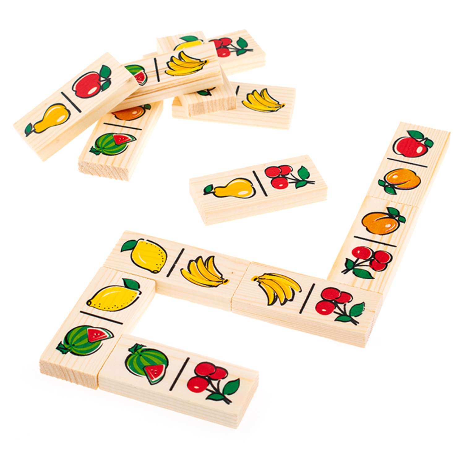 Домино детское Томик настольная игра Фрукты-ягоды 28 деталей 5555-5 - фото 2