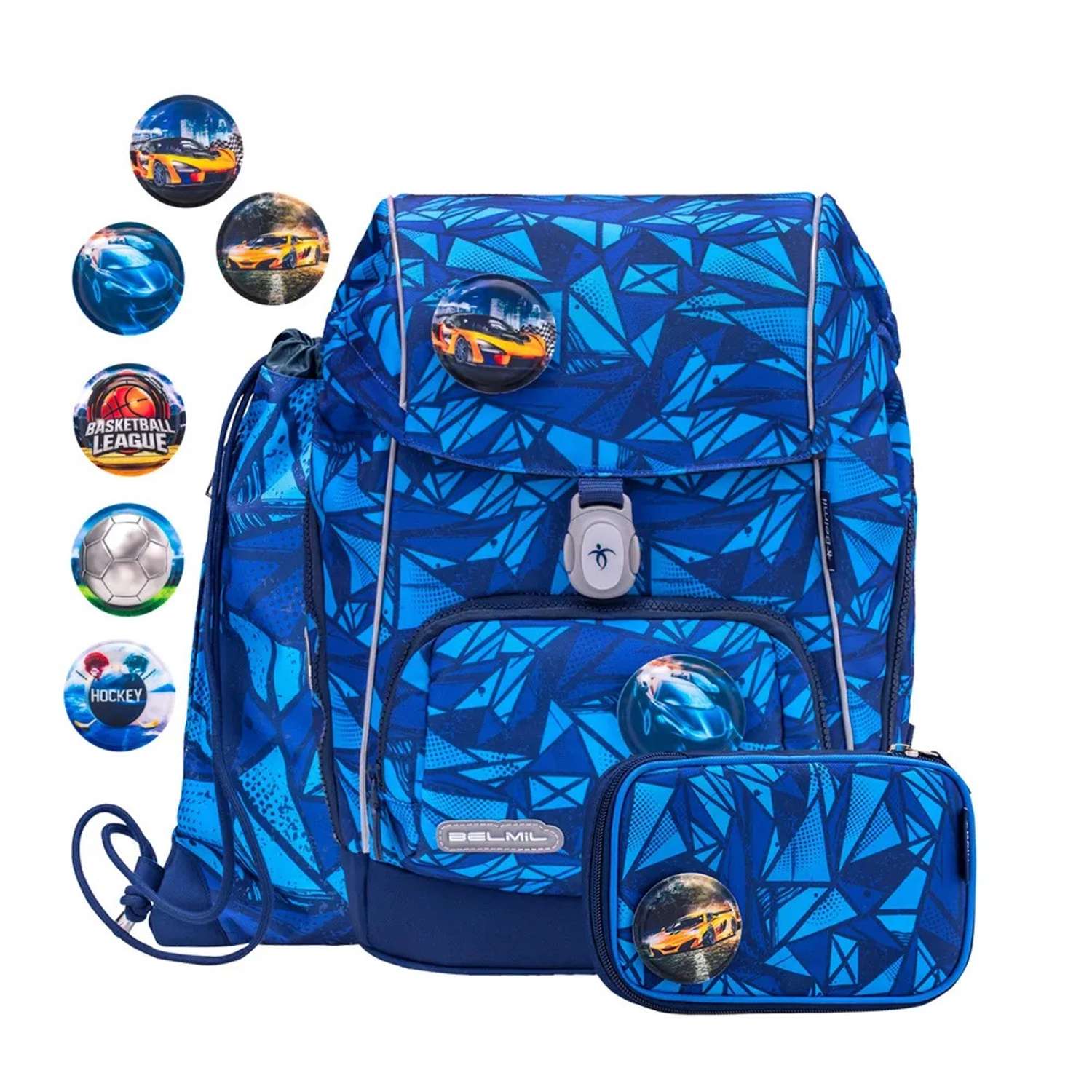 Школьный ранец BELMIL Premium Comfy Plus Glacier Blue с наполнением серия 405-73-P-RS-10 - фото 1